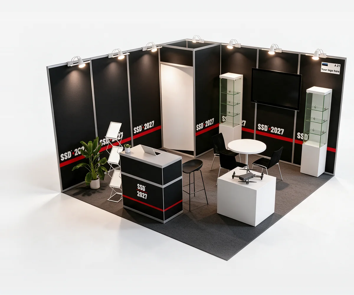 16 m&sup2; Premium booth design, SSD 2027