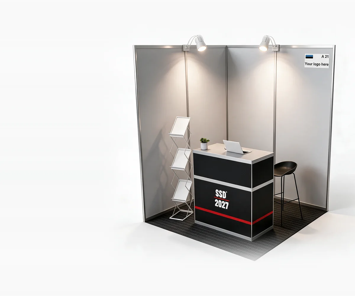 4 m&sup2; Essential booth design, SSD 2027
