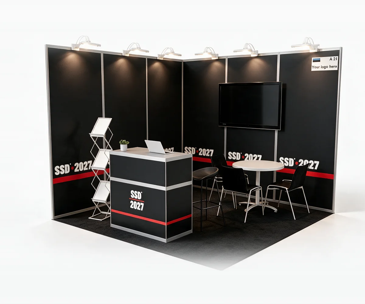 9 m&sup2; Premium booth design, SSD 2027